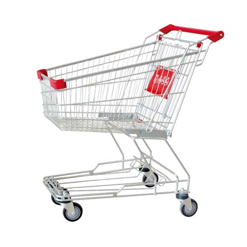 Asian Style Supermarket Shopping Trolley 100L