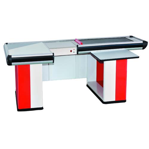 Electrical Checkout Counter With Belt CE certificated 2600x1100x870(H)mm
