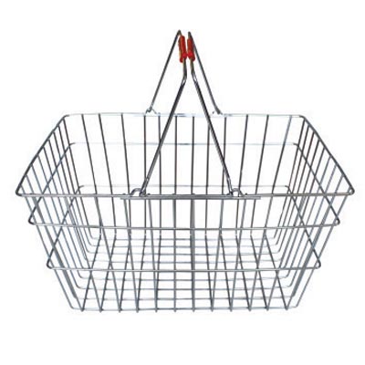 Wire Shopping Basket With Chrome Handle